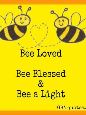 & Other Stories Yellow Bee Loved Bee Blessed Wall Art